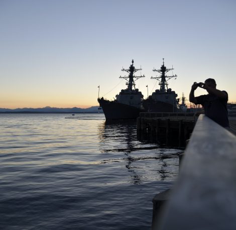 military-boats-at-sunset